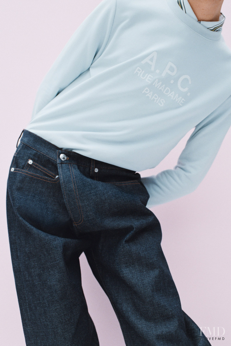 Paul Hameline featured in  the A.P.C. lookbook for Spring/Summer 2021