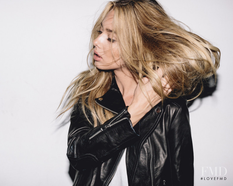 Celeste Bright featured in  the DSTLD Jeans lookbook for Autumn/Winter 2015