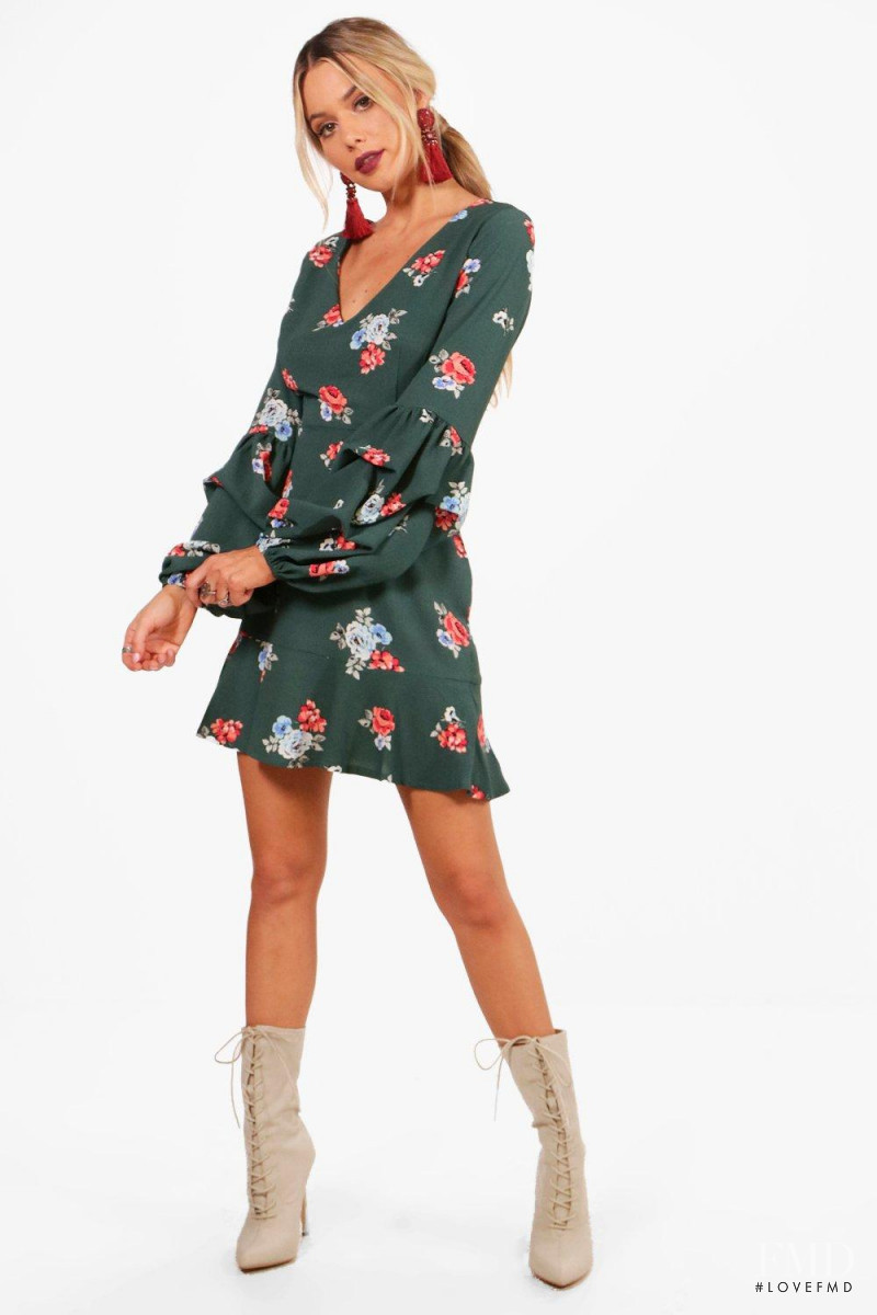 Celeste Bright featured in  the Boohoo catalogue for Spring/Summer 2018