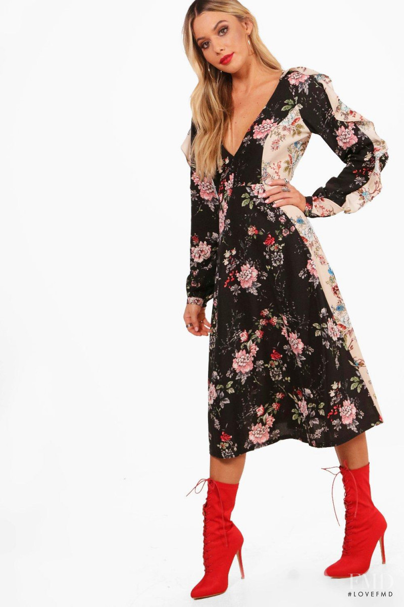 Celeste Bright featured in  the Boohoo catalogue for Spring/Summer 2018