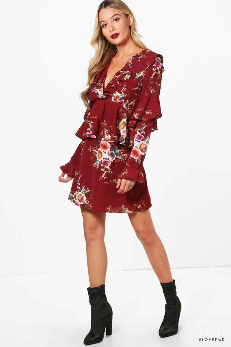 Celeste Bright featured in  the Boohoo catalogue for Spring/Summer 2018