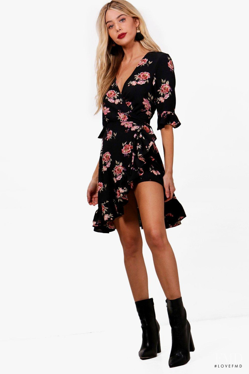 Celeste Bright featured in  the Boohoo catalogue for Spring/Summer 2018