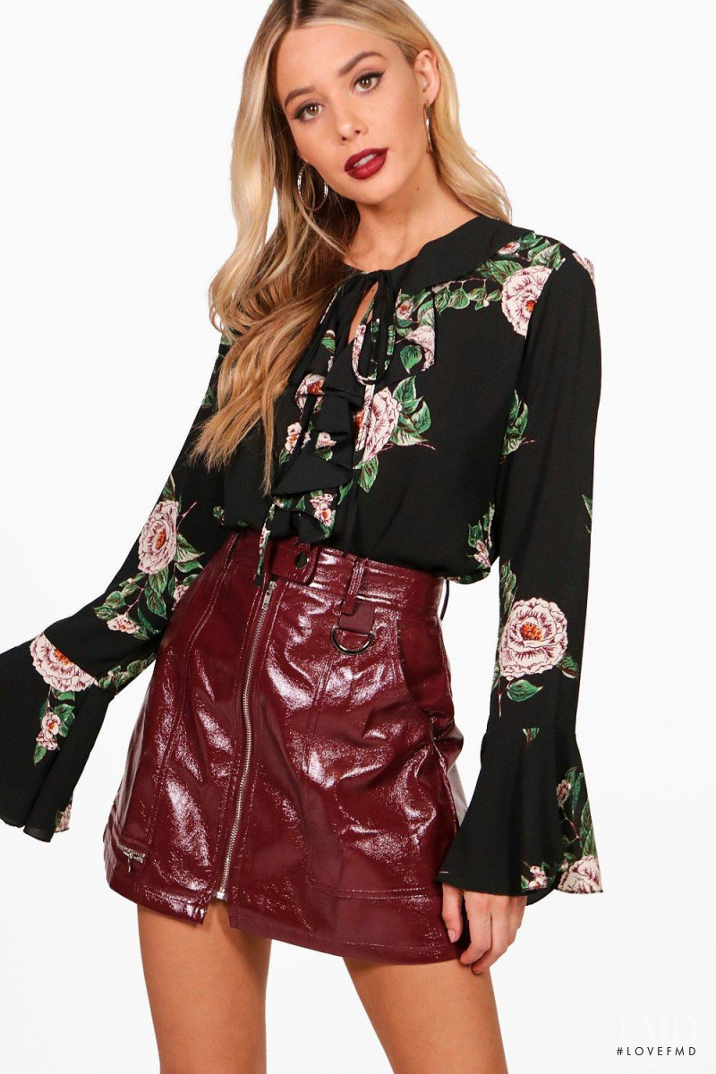 Celeste Bright featured in  the Boohoo catalogue for Spring/Summer 2018