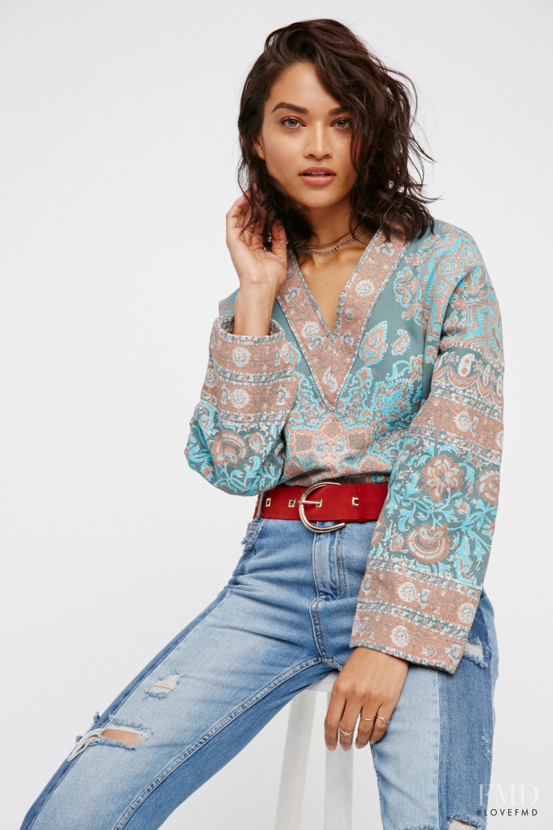 Shanina Shaik featured in  the Free People catalogue for Spring/Summer 2017