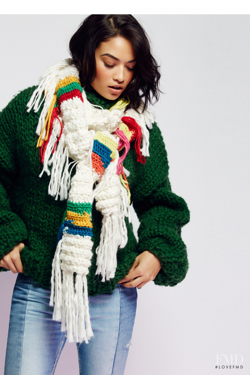 Shanina Shaik featured in  the Free People catalogue for Winter 2016