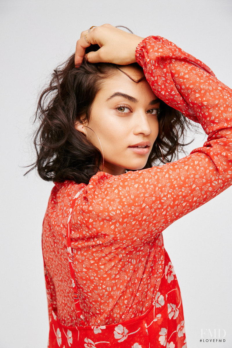 Shanina Shaik featured in  the Free People catalogue for Winter 2016