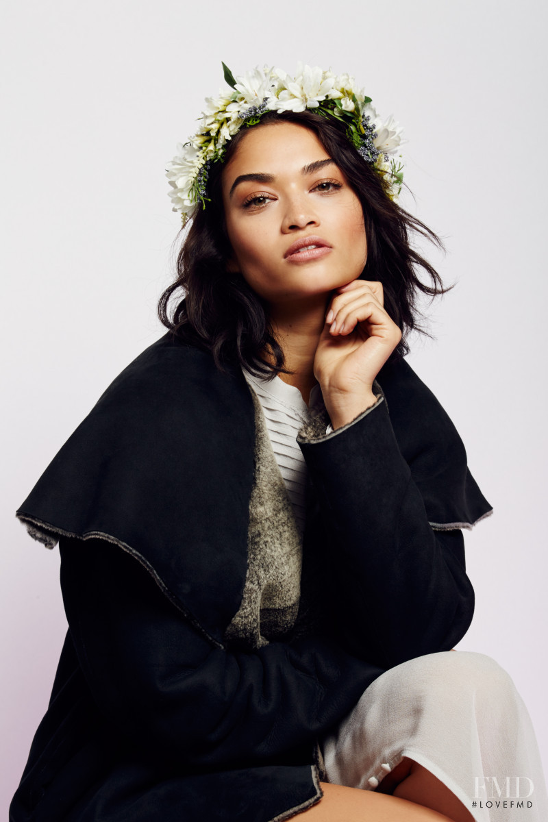 Shanina Shaik featured in  the Free People catalogue for Winter 2016