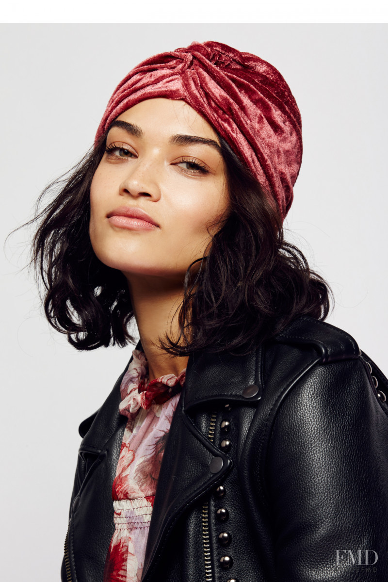 Shanina Shaik featured in  the Free People catalogue for Winter 2016