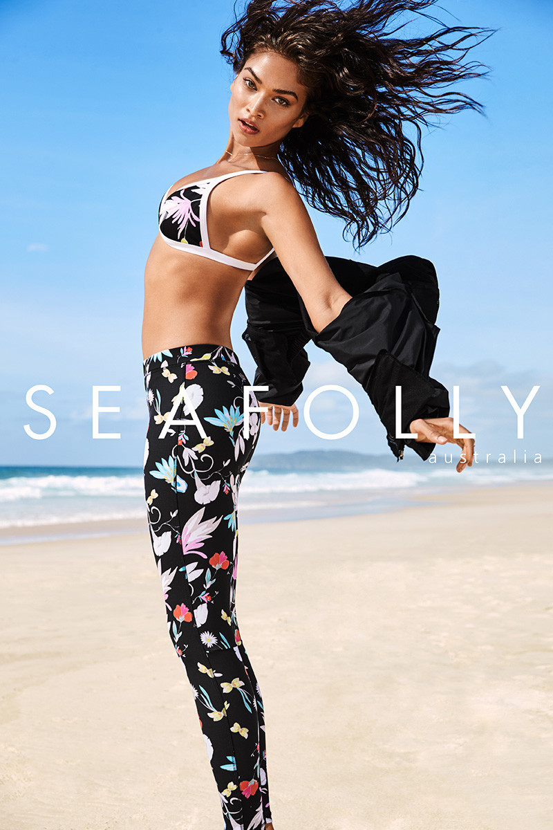 Shanina Shaik featured in  the Seafolly advertisement for Spring 2016