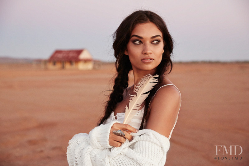 Shanina Shaik featured in  the Spell and the gypsy collective advertisement for Summer 2016