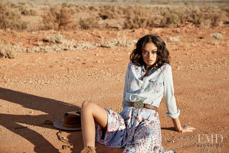 Shanina Shaik featured in  the Spell and the gypsy collective advertisement for Summer 2016