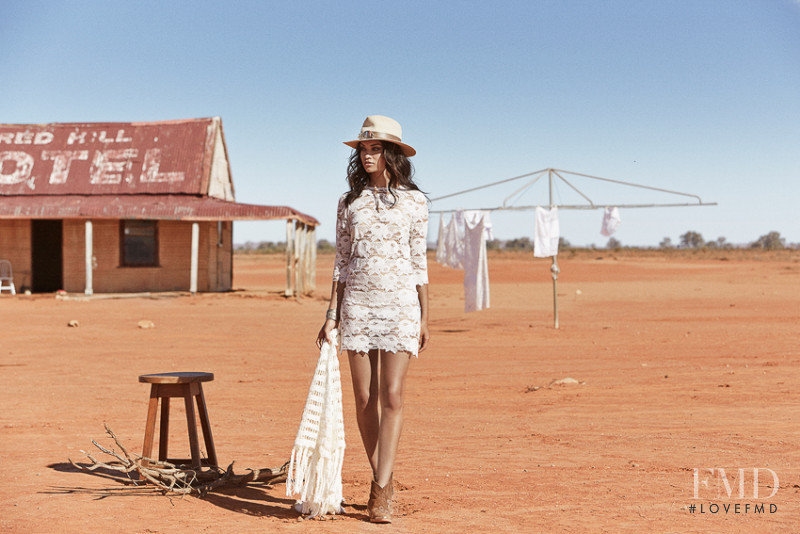 Shanina Shaik featured in  the Spell and the gypsy collective advertisement for Summer 2016