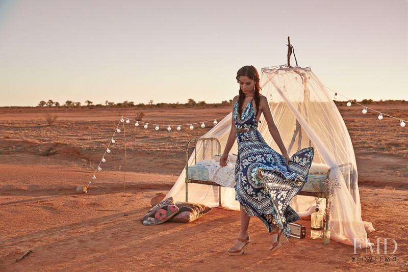 Shanina Shaik featured in  the Spell and the gypsy collective advertisement for Summer 2016