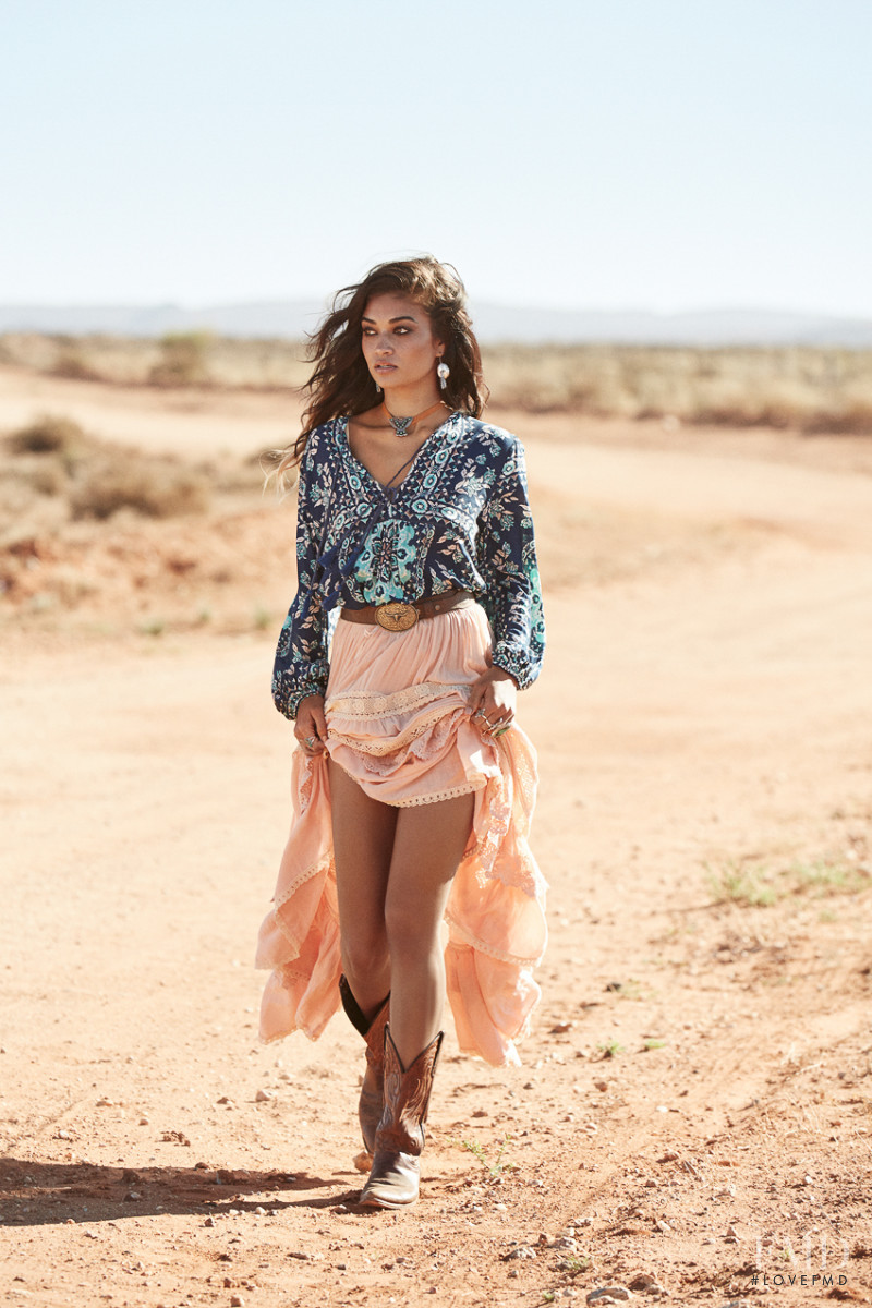 Shanina Shaik featured in  the Spell and the gypsy collective advertisement for Summer 2016