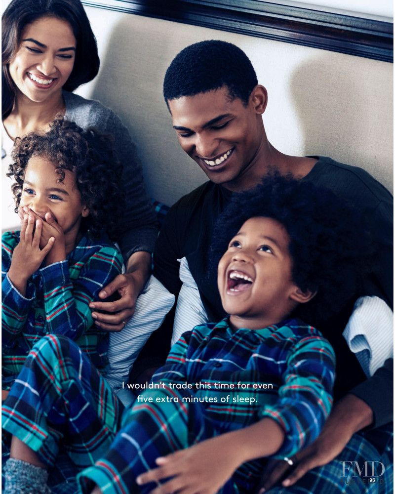 Shanina Shaik featured in  the Lands\'End catalogue for Winter 2015