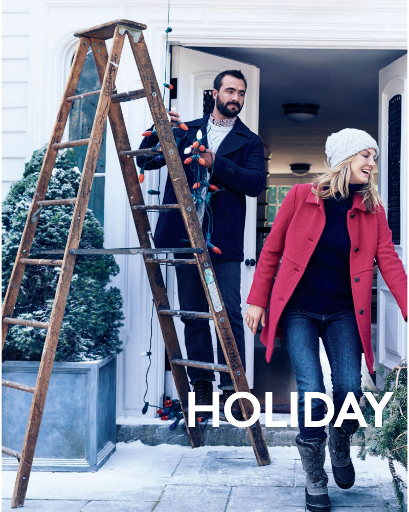 Angela Lindvall featured in  the Lands\'End catalogue for Winter 2015