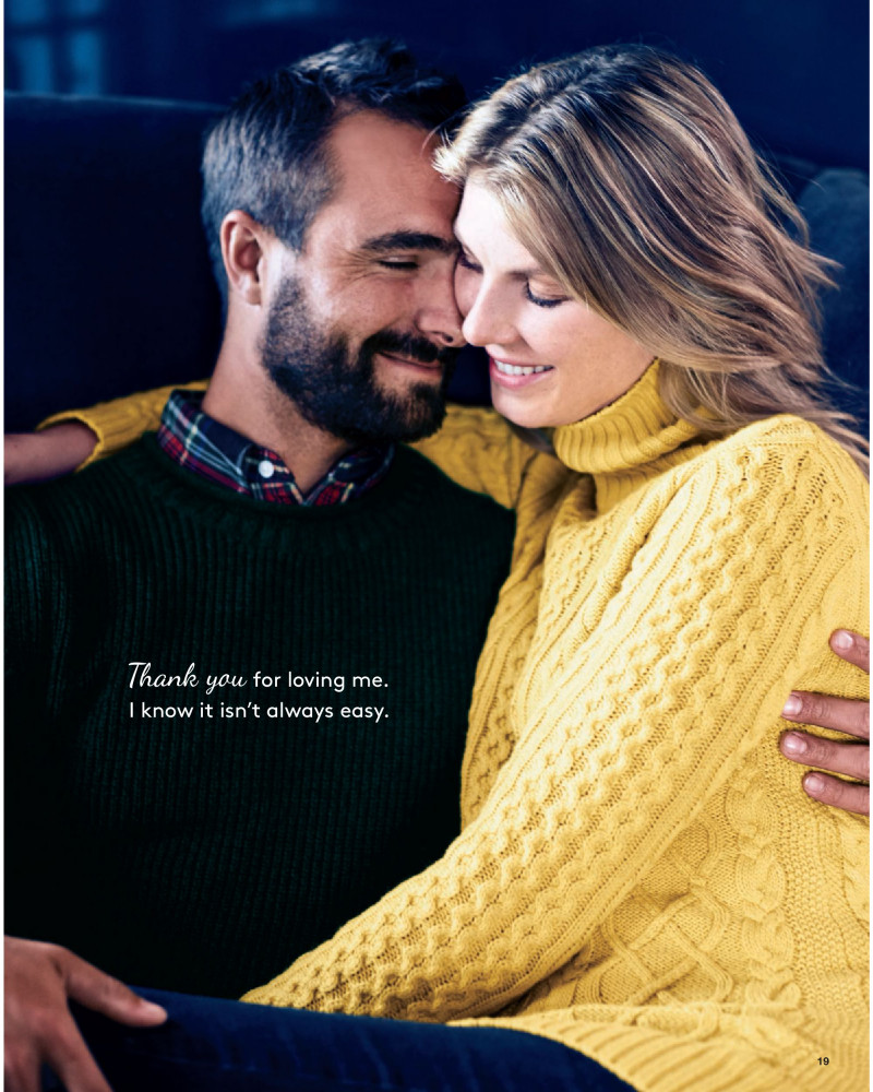 Angela Lindvall featured in  the Lands\'End catalogue for Winter 2015