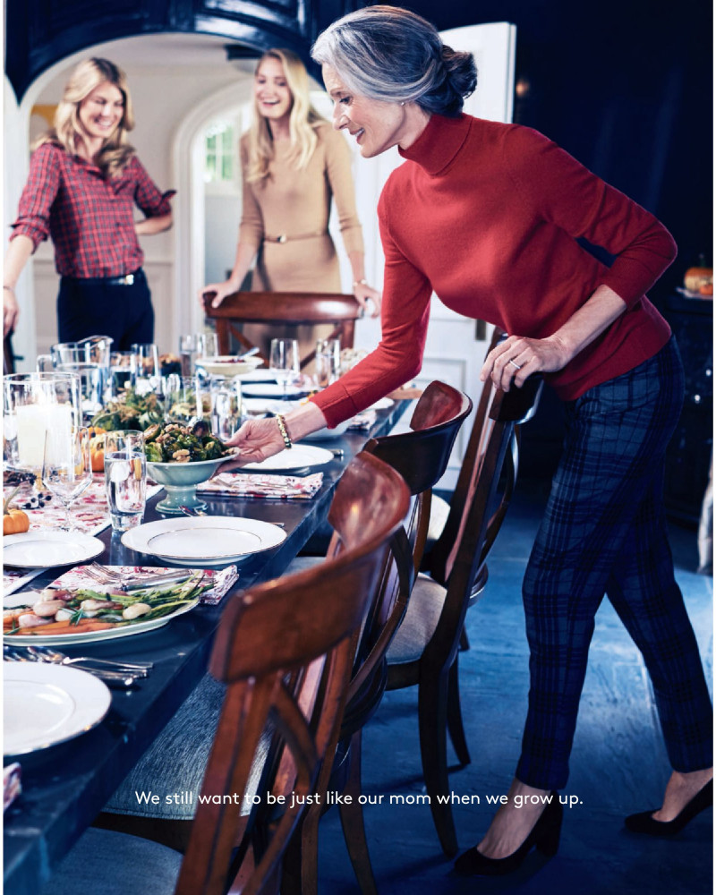 Angela Lindvall featured in  the Lands\'End catalogue for Winter 2015