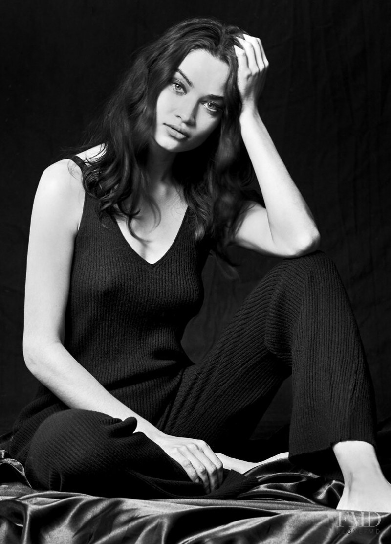 Shanina Shaik featured in  the Naked Cashmere advertisement for Spring/Summer 2018