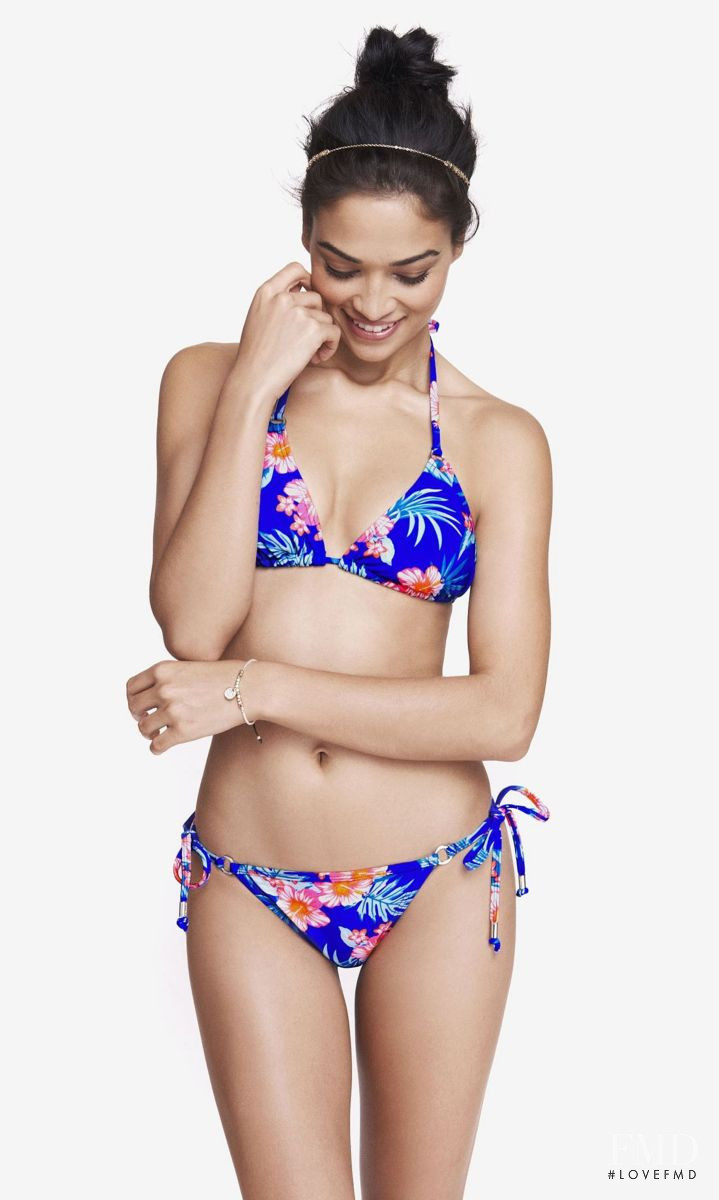 Shanina Shaik featured in  the Express Swimwear catalogue for Spring/Summer 2015