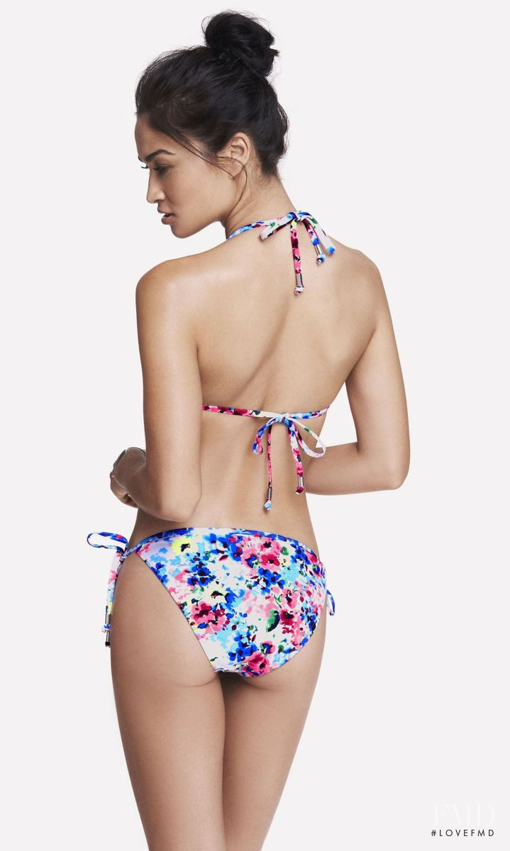 Shanina Shaik featured in  the Express Swimwear catalogue for Spring/Summer 2015