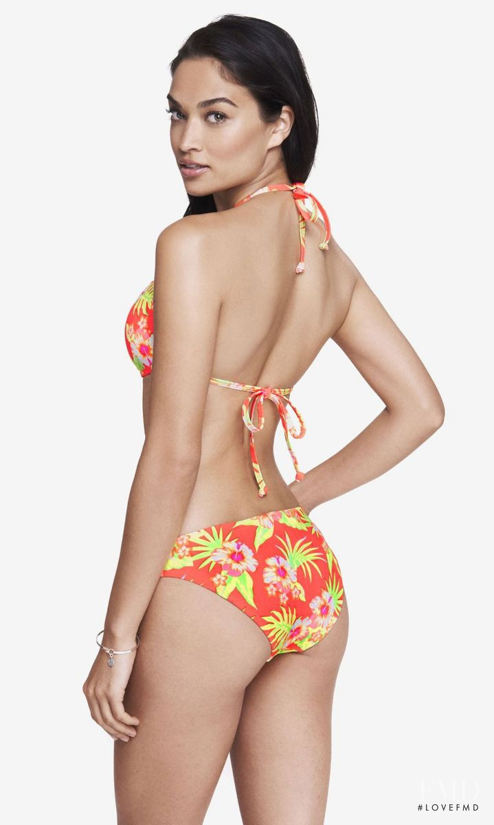 Shanina Shaik featured in  the Express Swimwear catalogue for Spring/Summer 2015