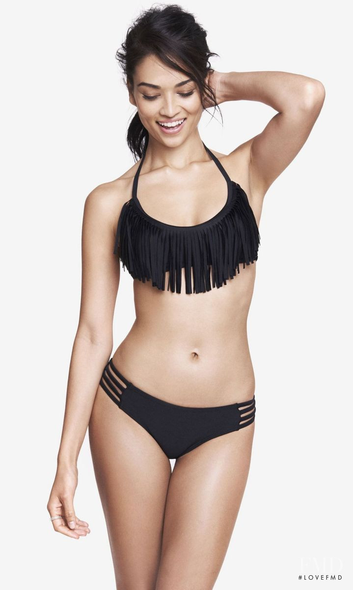 Shanina Shaik featured in  the Express Swimwear catalogue for Spring/Summer 2015
