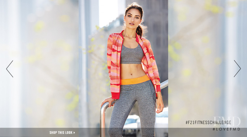 Shanina Shaik featured in  the Forever 21 Activwear advertisement for Spring/Summer 2015