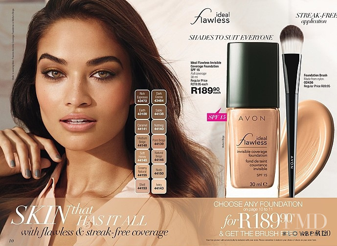 Shanina Shaik featured in  the AVON advertisement for Spring 2014