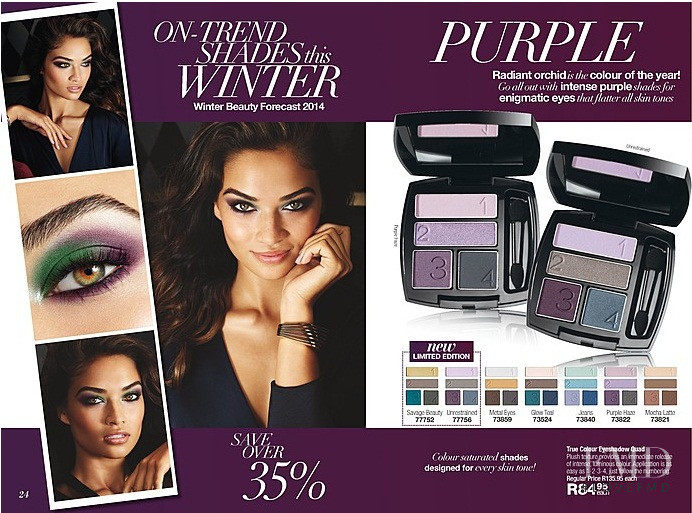 Shanina Shaik featured in  the AVON advertisement for Spring 2014