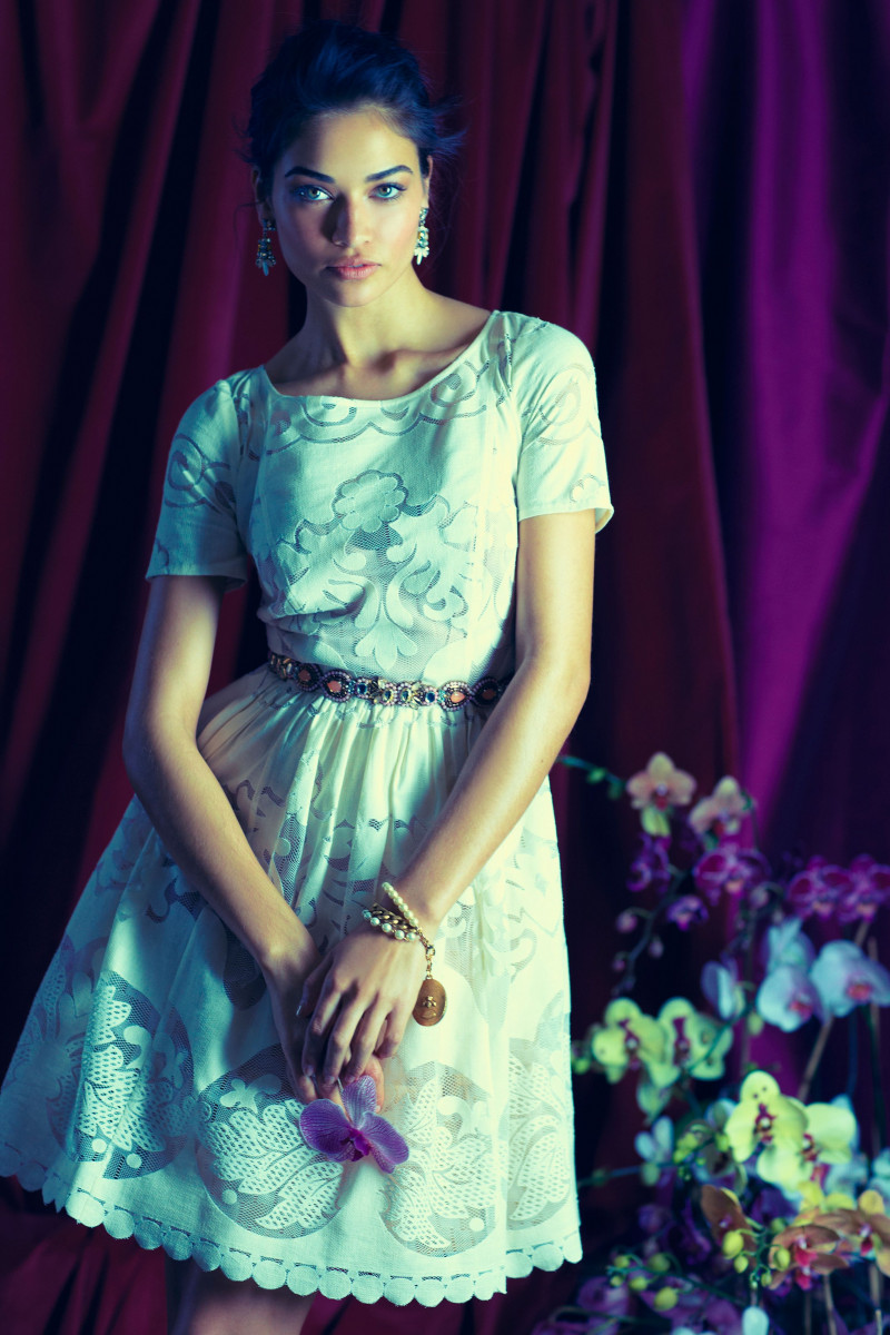 Shanina Shaik featured in  the Anthropologie lookbook for Spring/Summer 2014