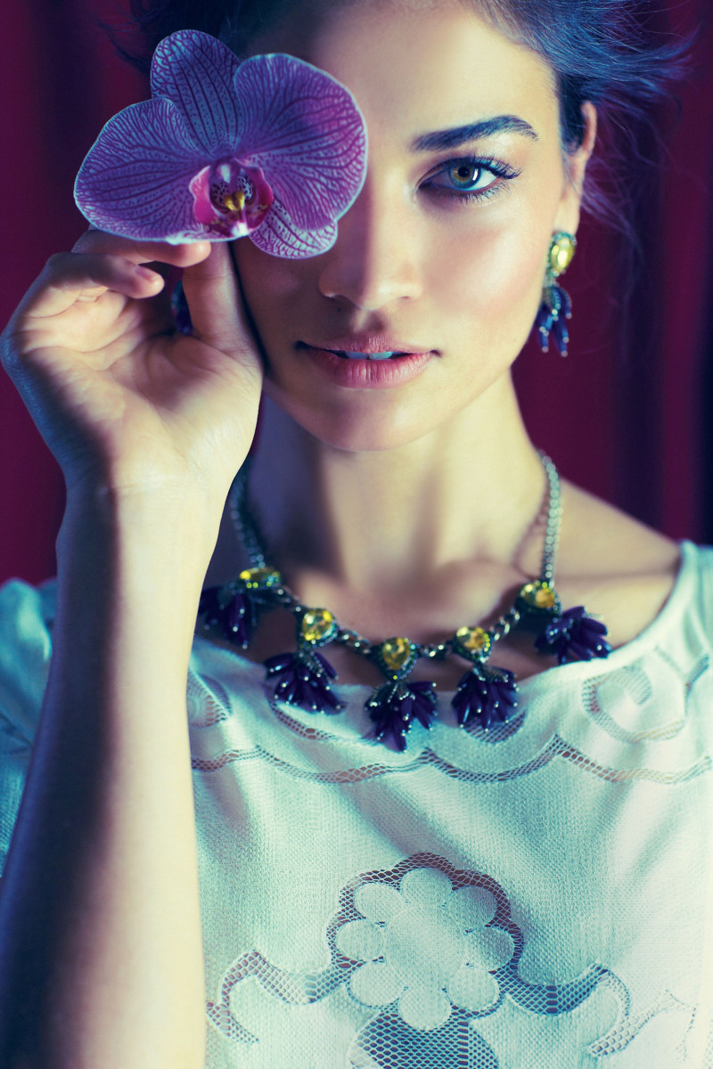 Shanina Shaik featured in  the Anthropologie lookbook for Spring/Summer 2014