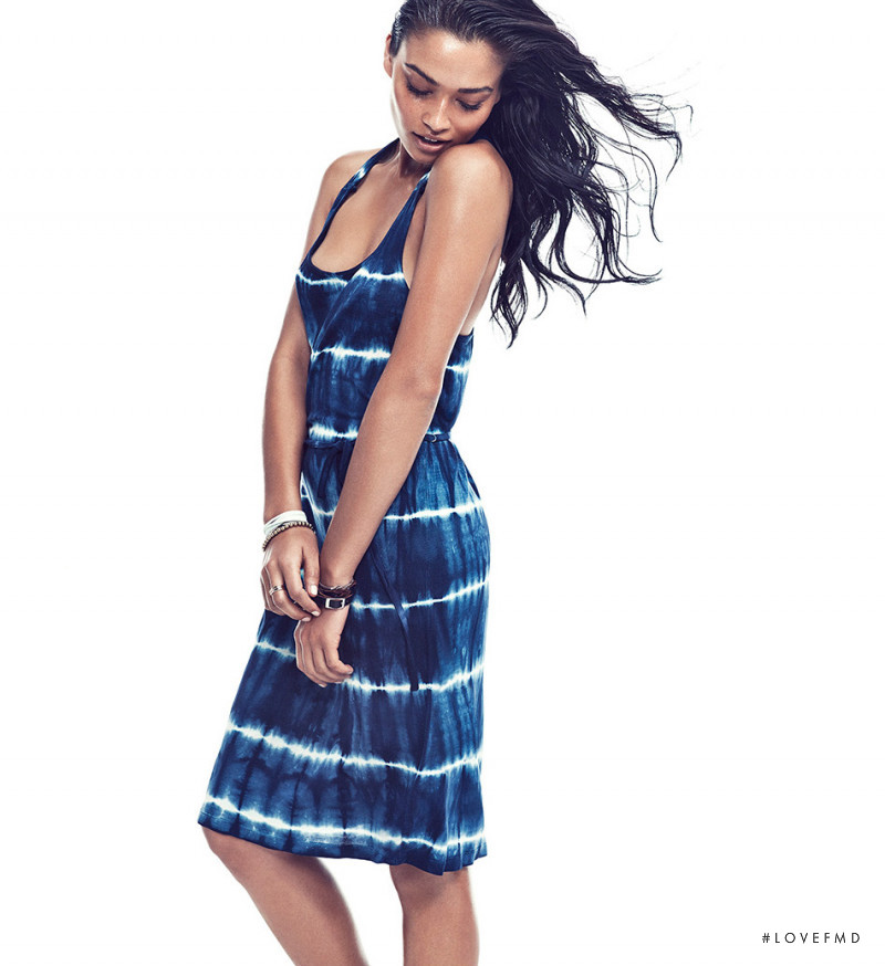 Shanina Shaik featured in  the Gina Tricot advertisement for Summer 2013