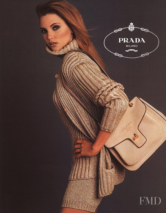 Nadja Auermann featured in  the Prada advertisement for Autumn/Winter 1992