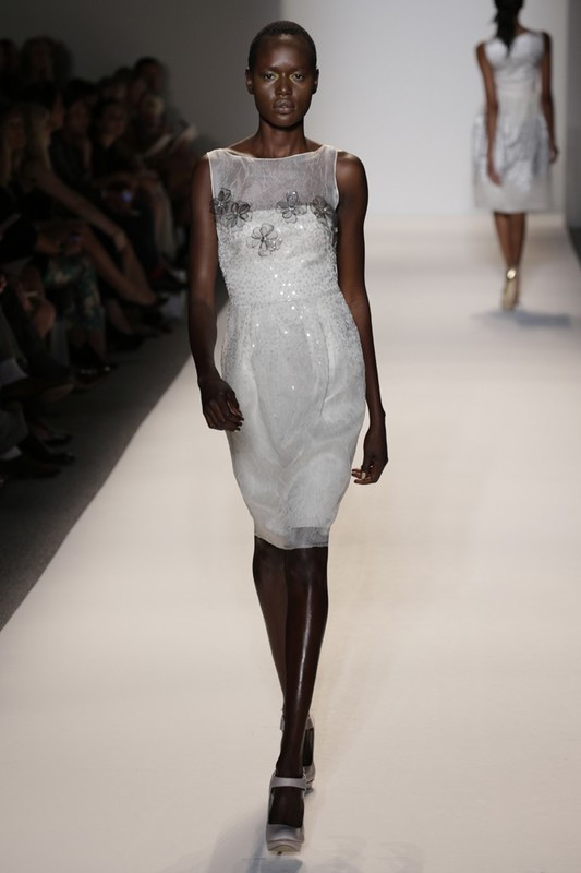 Ajak Deng featured in  the Lela Rose fashion show for Spring/Summer 2013
