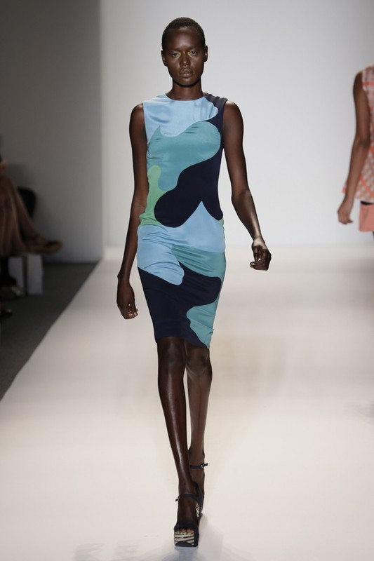 Ajak Deng featured in  the Lela Rose fashion show for Spring/Summer 2013