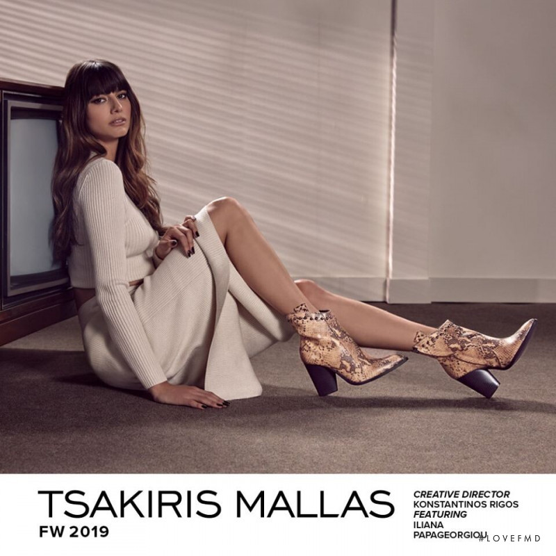 Iliana Papageorgiou featured in  the Tsakiris Mallas advertisement for Spring/Summer 2020