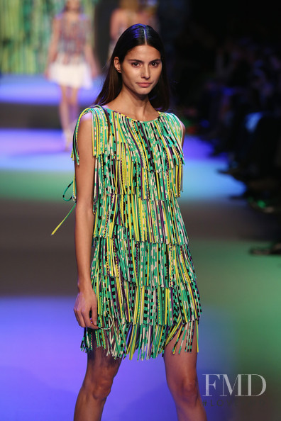 Iliana Papageorgiou featured in  the MSGM fashion show for Spring/Summer 2013
