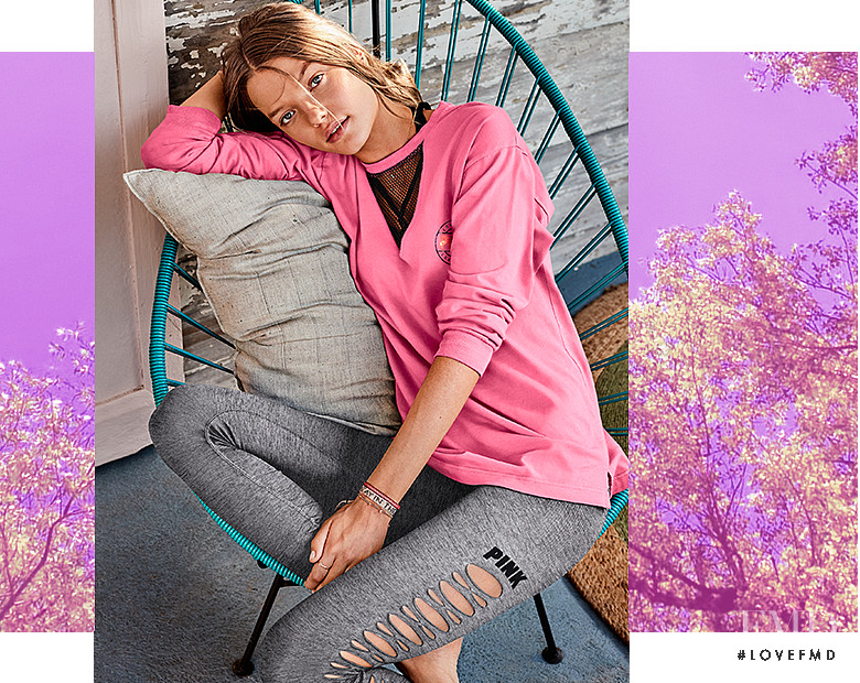 Roos Abels featured in  the Victoria\'s Secret PINK catalogue for Spring/Summer 2018
