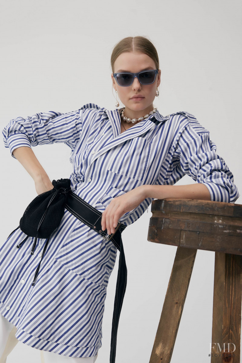 Roos Abels featured in  the Derek Lam 10 Crosby lookbook for Spring/Summer 2019