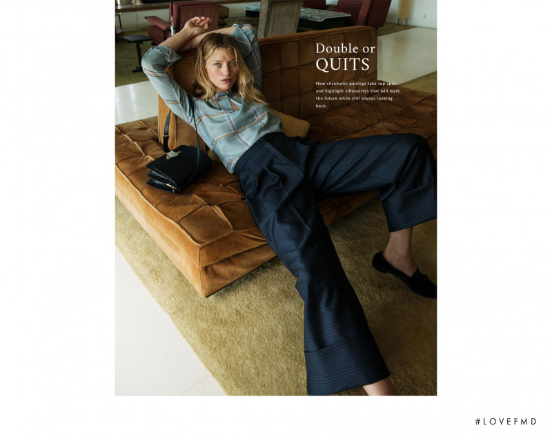 Roos Abels featured in  the Massimo Dutti advertisement for Autumn/Winter 2017