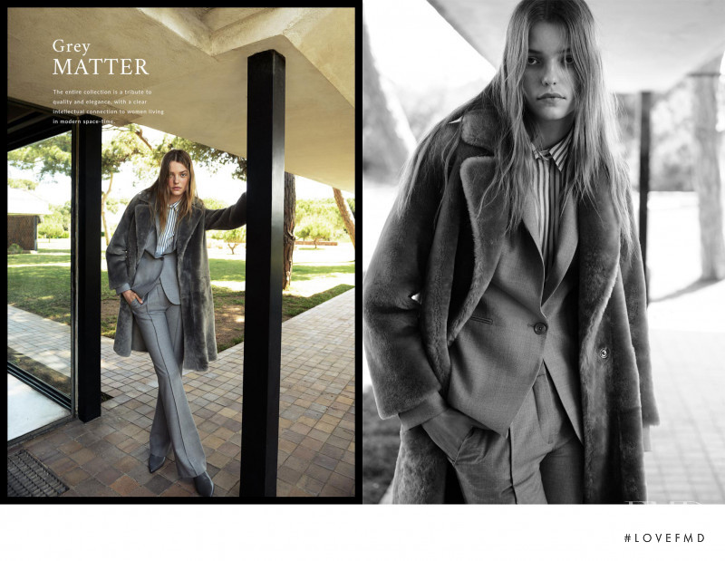 Roos Abels featured in  the Massimo Dutti advertisement for Autumn/Winter 2017