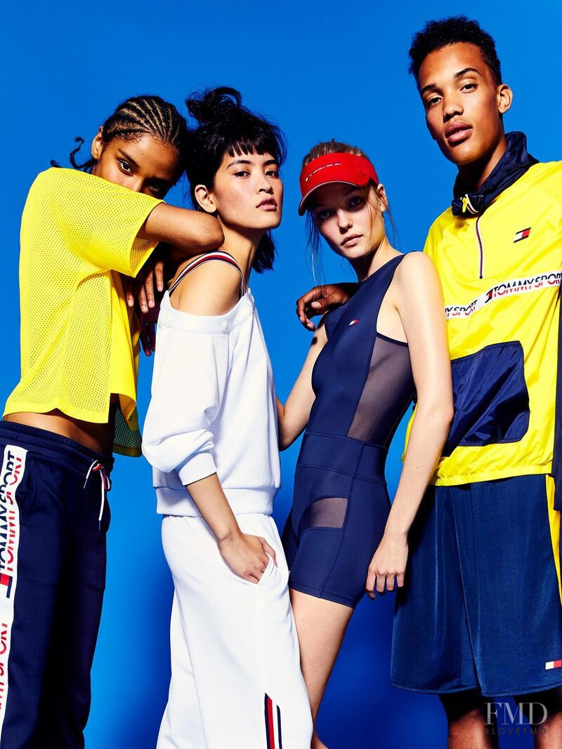 Roos Abels featured in  the Tommy Sport lookbook for Spring/Summer 2019