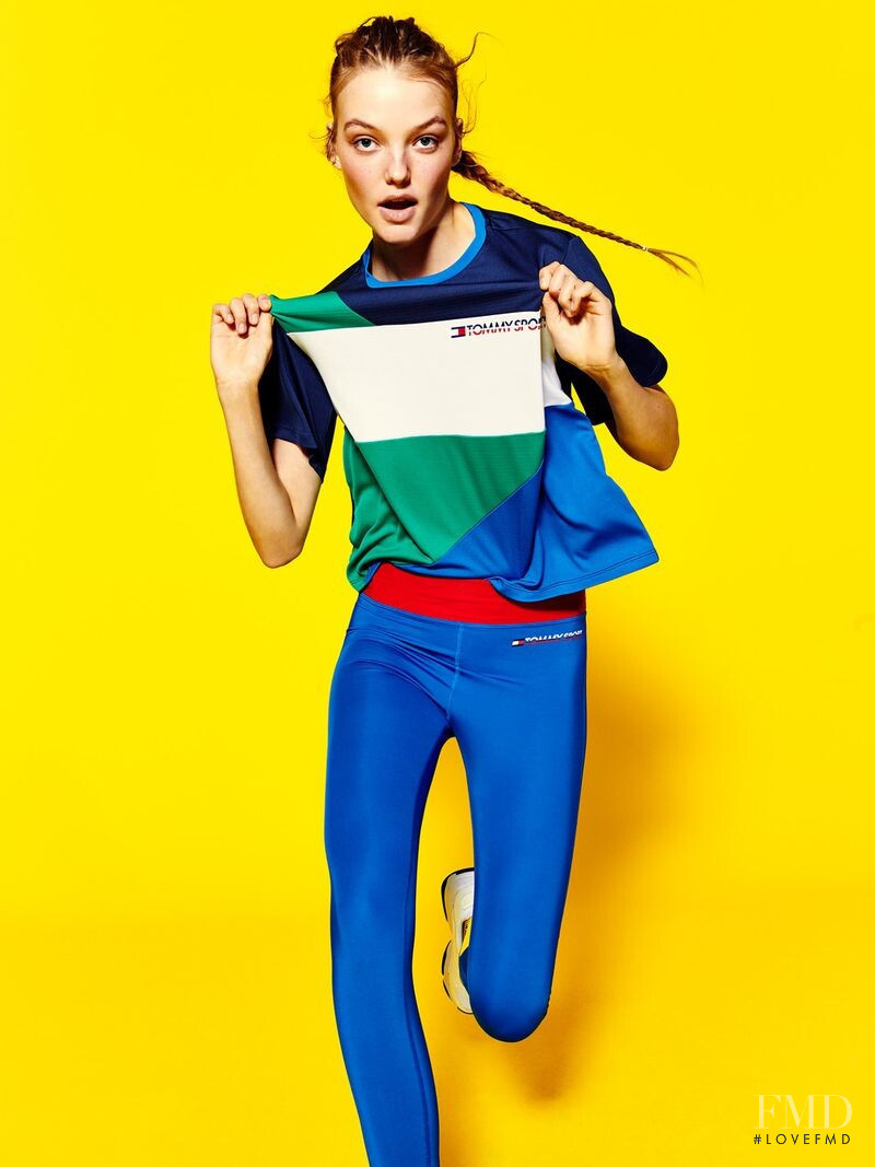 Roos Abels featured in  the Tommy Sport lookbook for Spring/Summer 2019