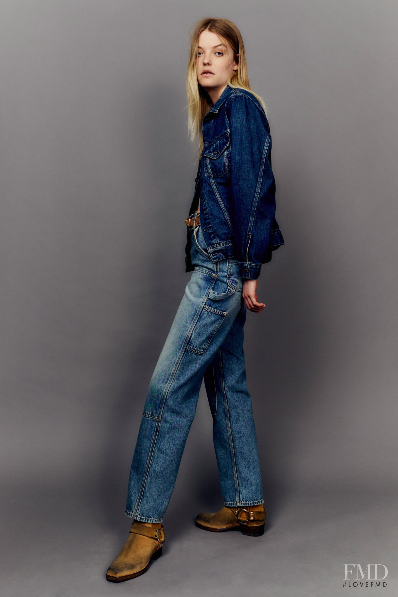 Roos Abels featured in  the RE/DONE Jeans lookbook for Resort 2020