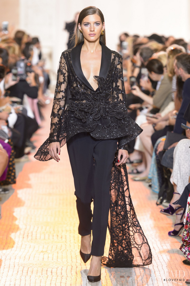 Valery Kaufman featured in  the Elie Saab Couture fashion show for Autumn/Winter 2018