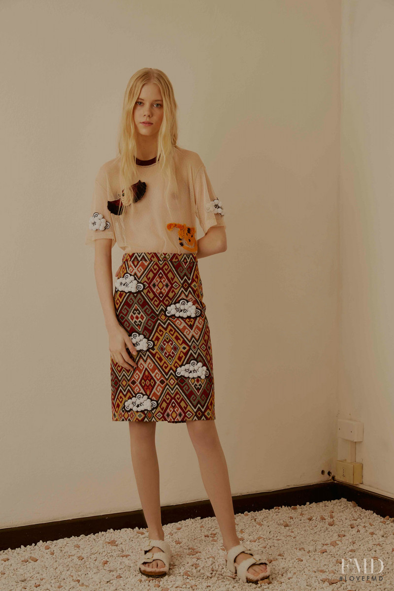 Amalie Schmidt featured in  the Au Jour Le Jour lookbook for Pre-Fall 2016