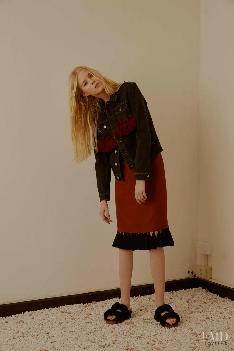 Amalie Schmidt featured in  the Au Jour Le Jour lookbook for Pre-Fall 2016