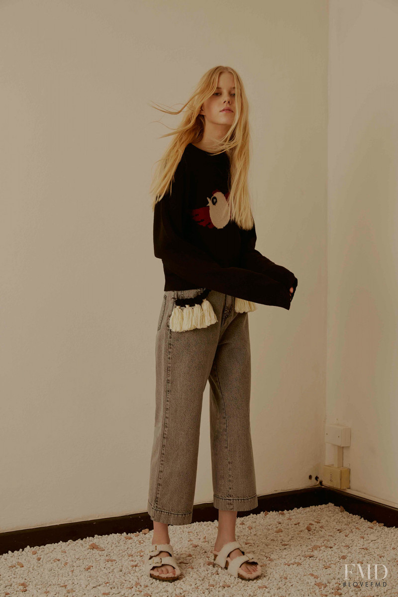 Amalie Schmidt featured in  the Au Jour Le Jour lookbook for Pre-Fall 2016