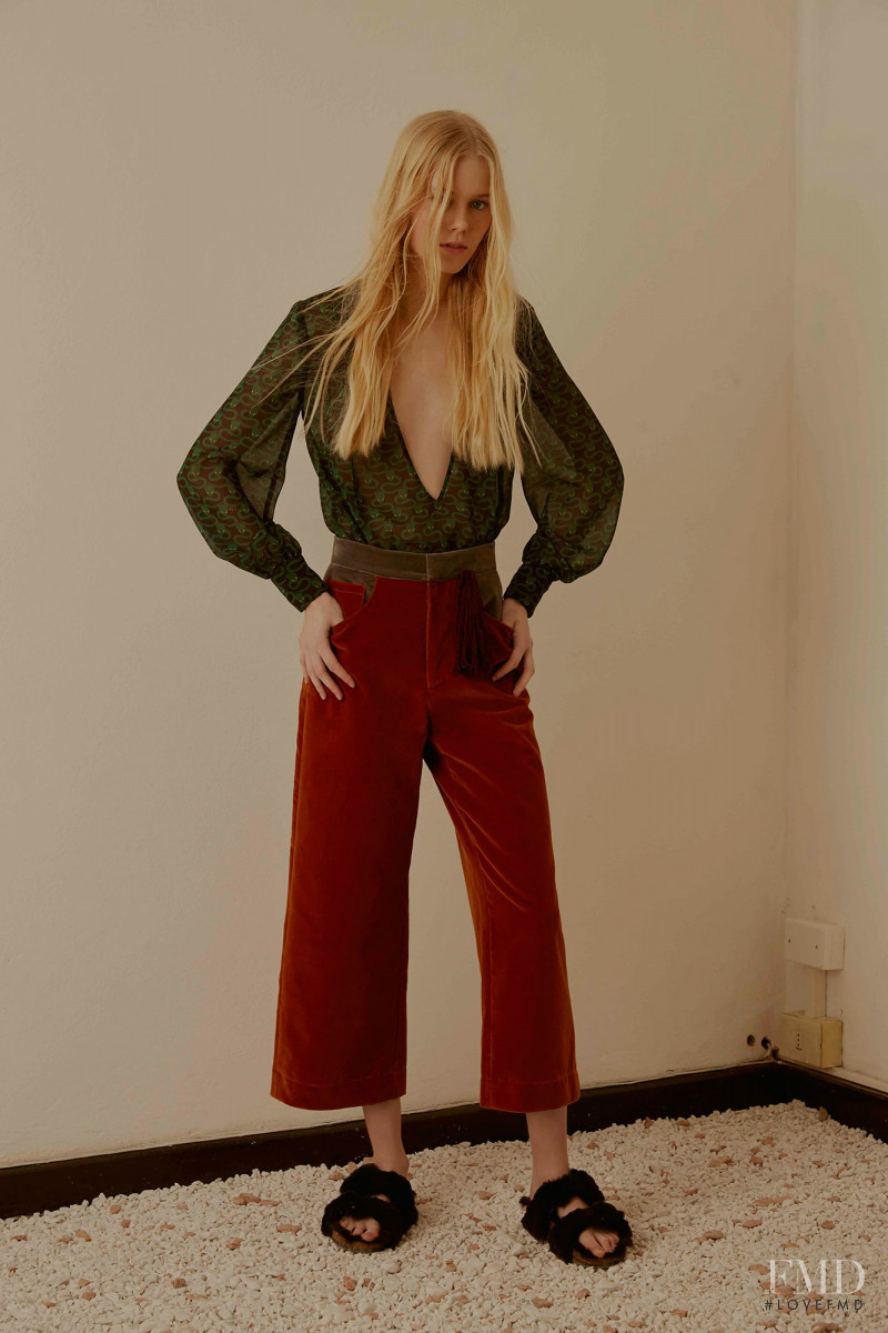 Amalie Schmidt featured in  the Au Jour Le Jour lookbook for Pre-Fall 2016